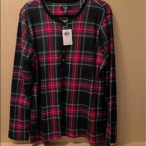 Chaps Women's Holiday Shirt XXL